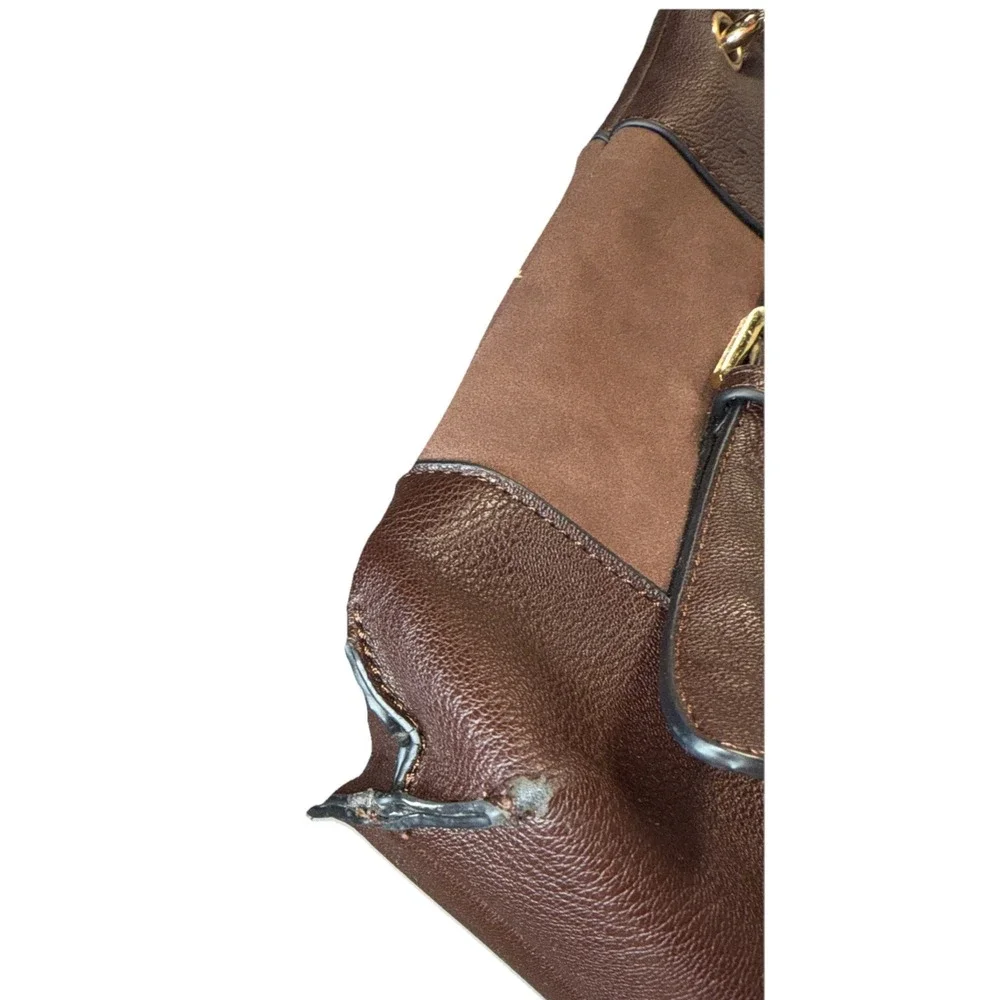 MICHAEL KORS DK CHOCOLATE SLIM SATCHEL PURSE excellent‎ condition